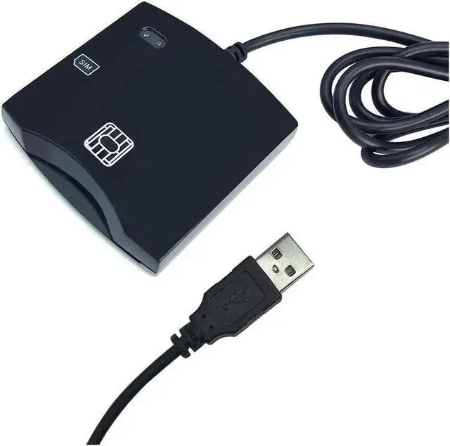 Alt view image 4 of 6 - Aomoproing EMV SIM eID Smart Chip Card Reader Writer Programmer #N68 DOD Military USB Common Access CAC Smart Card Reader + SDK Kit, Compatible Windows (Black)