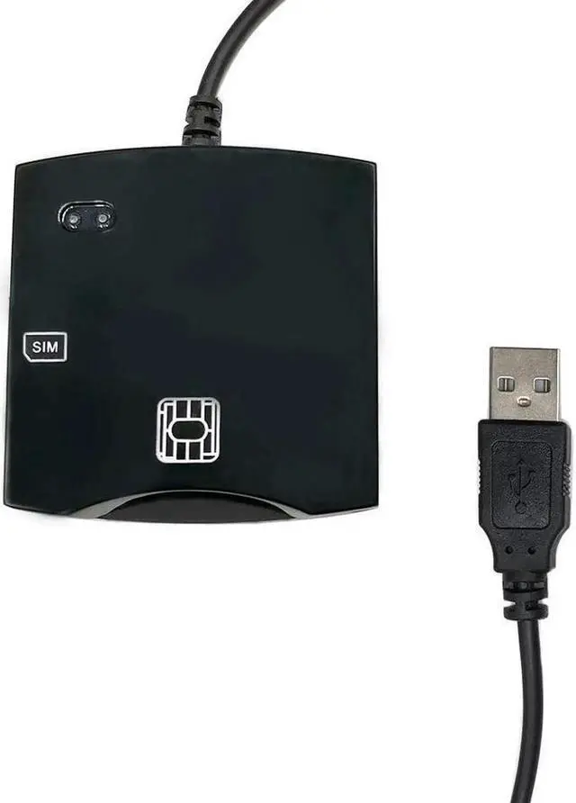 Alt view image 6 of 6 - Aomoproing EMV SIM eID Smart Chip Card Reader Writer Programmer #N68 DOD Military USB Common Access CAC Smart Card Reader + SDK Kit, Compatible Windows (Black)