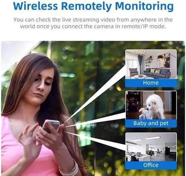 Alt view image 2 of 7 - Aomoproing Wireless Surveillance IP Camera Mini WIFI Spy Camera 1080P HD Home Night Vision Motion Detection Remote Monitoring 160° Wide Angle Micro Baby Monitor For Home Office Store Warehouse