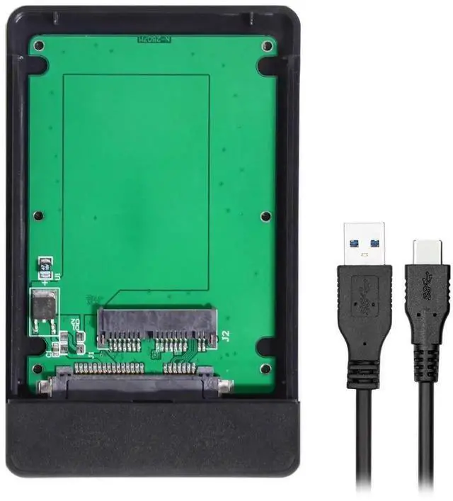 Alt view image 4 of 7 - Aomoproing USB 3.1 Type-C USB-C to 1.8 Inch Micro SATA 16pin 7+9 SSD for External Hard Disk Enclosure 5Gbps