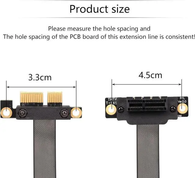 Alt view image 7 of 7 - Aomoproing PCIE 3.0 Extension Cable,36PIN 1X Extension Cable, 90 Degree PCI Express 1X Extend Card,for 1U,2U Chassis (20cm Straight, Black)