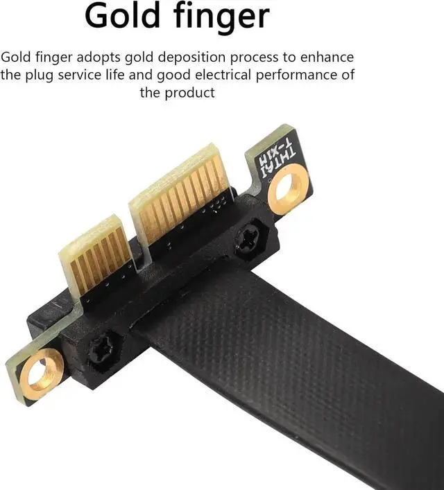 Alt view image 6 of 7 - Aomoproing PCIE 3.0 Extension Cable,36PIN 1X Extension Cable, 90 Degree PCI Express 1X Extend Card,for 1U,2U Chassis (10cm, Black)