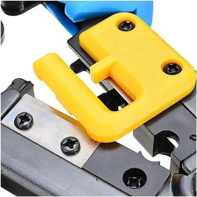 Alt view image 7 of 7 - Aomoproing RJ45 Crimp Tool Pass Through Cat5 Cat5e Cat6 Crimping Tool for RJ45/RJ12 Regular and End-Pass-Through connectors (Blue)