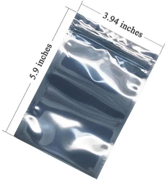 Alt view image 2 of 3 - Aomoproing 100 Pcs Antistatic Bag (10x15cm/ 4 X 6 inches) Resealable for 2.5 Inch SSD HDD and Electronic Device Anti Static Bag New