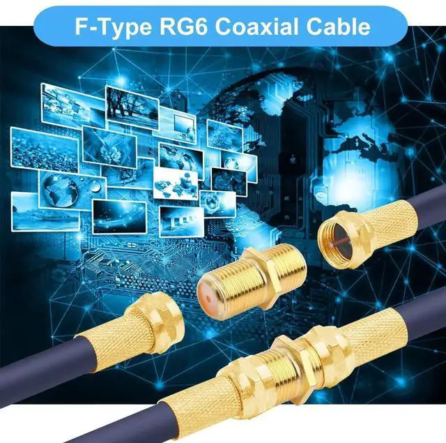 Alt view image 6 of 6 - Aomoproing Coaxial Cable Connector F-Type RG6 Cable Extension Adapter (Pack of 20)