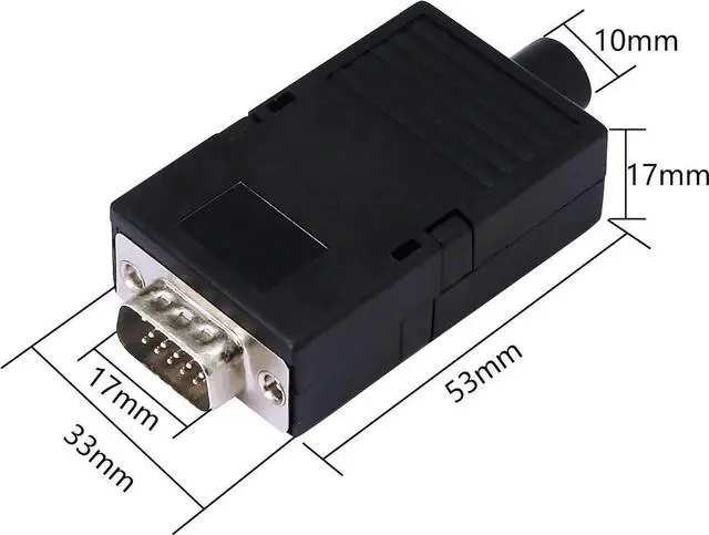 Alt view image 5 of 6 - Aomoproing VGA DB15 Solderless Connector 3+9 D-SUB 15 Pin VGA 3 Row Breakout Board Adaptor with Case+Screwdriver(2-Pack Male)