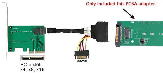 Alt view image 5 of 7 - Aomoproing SFF-8639 NVME U.2 to NGFF M.2 M-Key PCIe SSD Adapter for Mainboard Replace SSD 750 p3600 p3700