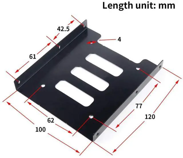 Alt view image 4 of 7 - Aomoproing HDD SSD Mounting Bracket 2.5 to 3.5 Adapter Hard Drive Holder (Pack of 2)