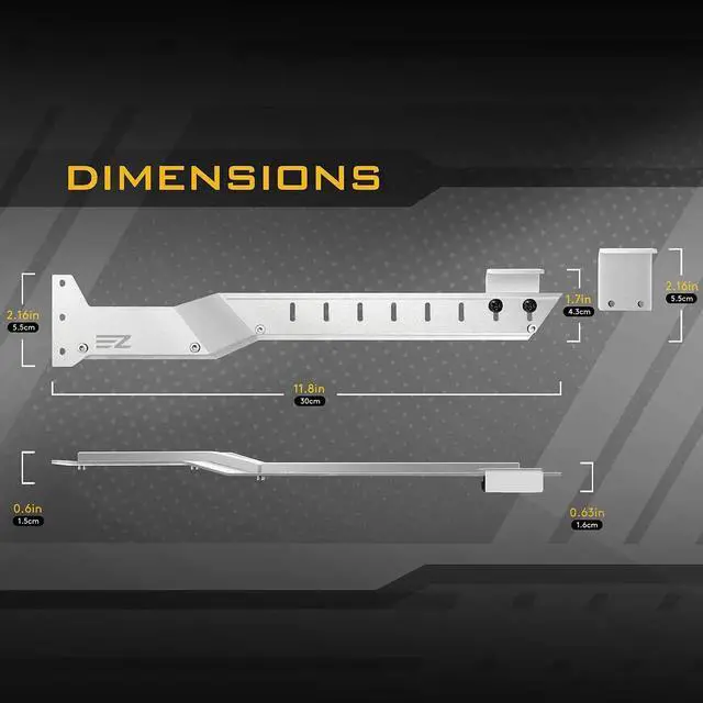 Alt view image 4 of 7 - Aomoproing GPU Holder Brace Graphics Card Support, Video Card Sag Holder/Holster Bracket Support AMD6700/Nvidia 3090 - 309EZ-White