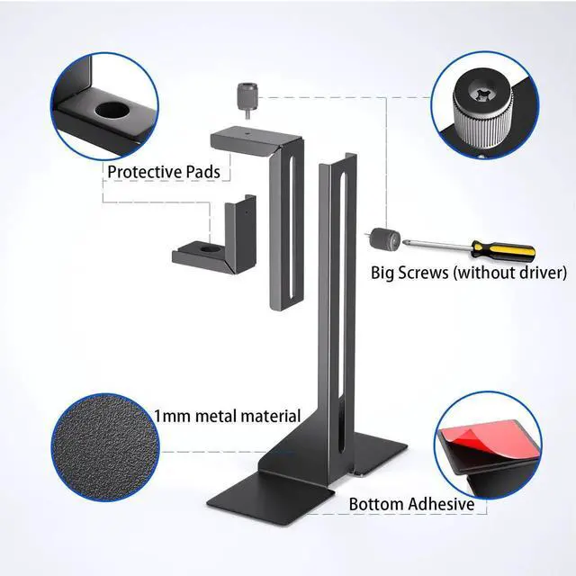 Alt view image 6 of 6 - Aomoproing GPU Support Bracket, GPU Brace, Video Card Holder Bracket with Bottom Adhesive, GPU Stand, Adjustable Anti Sag GPU Stand 35-120mm, Support GPU 4090 Thickness Support up to 75mm