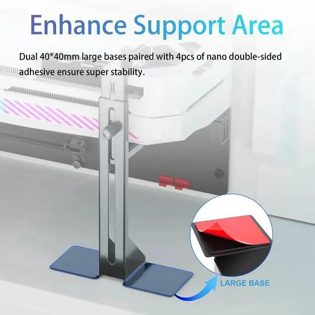Alt view image 5 of 6 - Aomoproing GPU Support Bracket, GPU Brace, Video Card Holder Bracket with Bottom Adhesive, GPU Stand, Adjustable Anti Sag GPU Stand 35-120mm, Support GPU 4090 Thickness Support up to 75mm