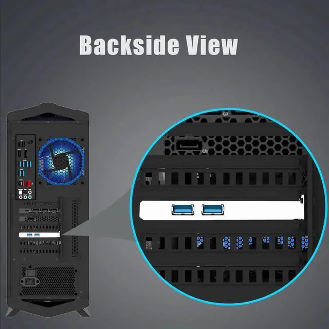 Alt view image 5 of 7 - Aomoproing U3055N 2-Port USB 3.0 Type-A and USB Header 5Gbps PCIe Expansion Card for Intel, AMD, and ARM Platform, Compatible with Windows and Linux (Not Support Mac OS)