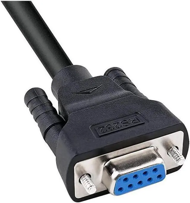 Alt view image 2 of 7 - Aomoproing DB9 RS232 Serial Cable Male to Female Extension Null Modem Cord Cross TXRX line for Data Communication 6 Feet Black