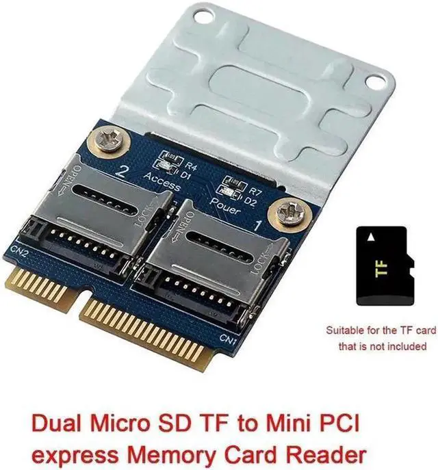 Alt view image 5 of 5 - Aomoproing Micro-Sd Tf To Mini Pci Express Memory Card Reader Adapter Converter Card for Laptop