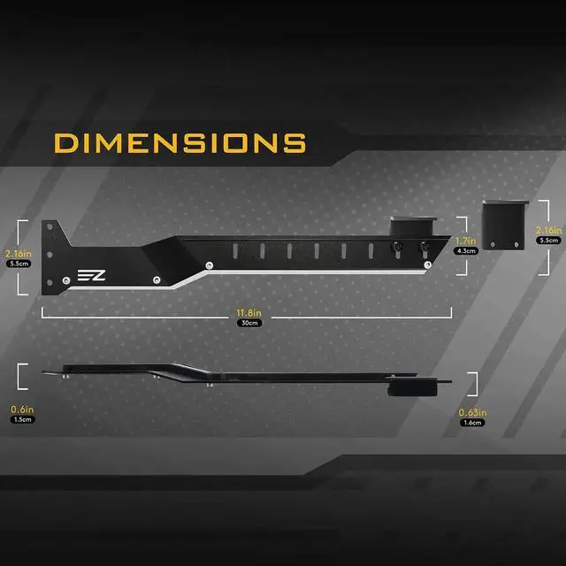 Alt view image 3 of 7 - Aomoproing GPU Holder Brace Graphics Card GPU Support Video Card Holder Bracket with 5V 3 Pin ARGB LED, Video Card Sag Holder/Holster Bracket Support RX6700,RTX3090- 309EZ-Black
