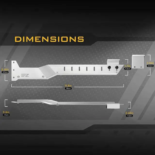 Alt view image 3 of 7 - Aomoproing GPU Holder Brace Graphics Card GPU Support Video Card Holder Bracket with 5V 3 Pin ARGB LED, Video Card Sag Holder/Holster Bracket Support RX6700,RTX3090- 309EZ-White