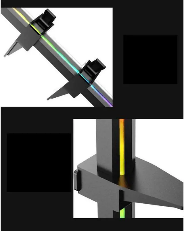 Alt view image 4 of 5 - Aomoproing Graphics Card Stand Practical Multi-functional Frame Holder Bracket Desktop 5V 3Pin ARGB Video Card Brace