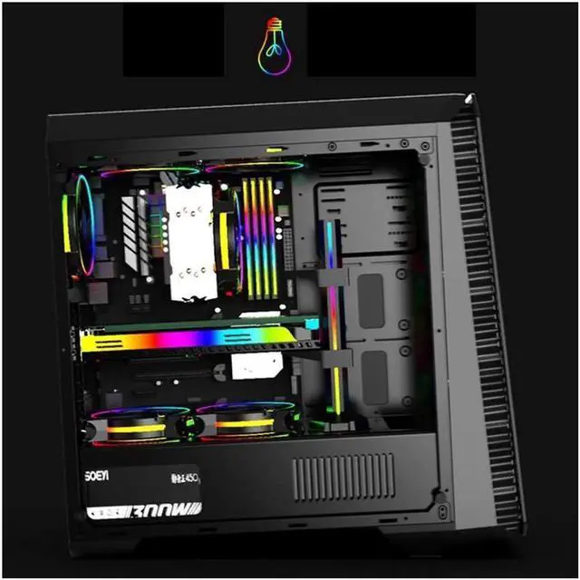 Alt view image 5 of 5 - Aomoproing Graphics Card Stand Practical Multi-functional Frame Holder Bracket Desktop 5V 3Pin ARGB Video Card Brace