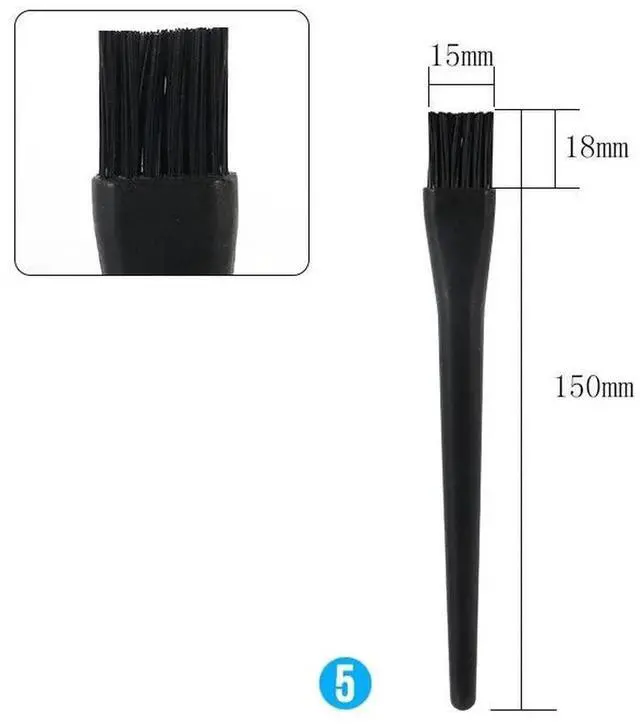 Alt view image 5 of 6 - Aomoproing 8 pcs ESD Safe Anti Static Brush Set Detailing Cleaning Tool for Mobile Phone Tablet PCB BGA Repair Work