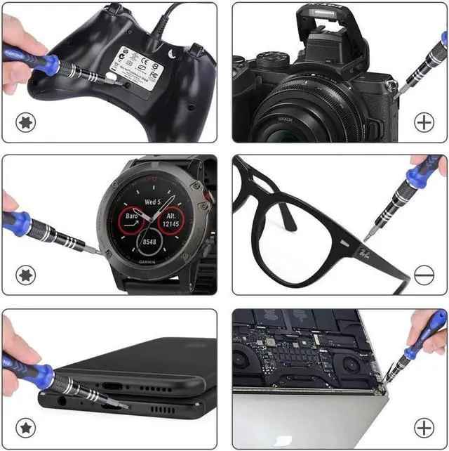 Alt view image 6 of 7 - Computer Repair Kit, 122 in 1 Magnetic Laptop Screwdriver Kit, Precision Screwdriver Set, Small Impact Screw Driver Set with Case for Computer, Laptop, PC, for iPhone, Watch,Ps4 DIY Hand Tools