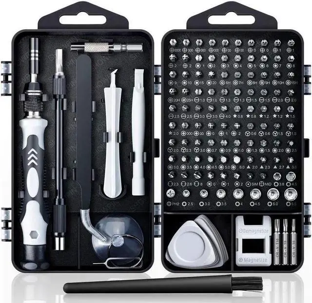 Alt view image 4 of 7 - Computer Repair Kit, 122 in 1 Magnetic Laptop Screwdriver Kit, Precision Screwdriver Set, Small Impact Screw Driver Set with Case for Computer, Laptop, PC, for iPhone, Watch,Ps4 DIY Hand Tools