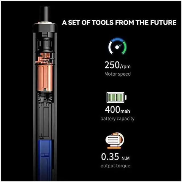 Alt view image 5 of 5 - Aomoproing Wowstick 1F+ 69 In 1 Mini Electric Screwdriver, Precision Screwdriver Set with 56 Magnetic Precision Bits & LED Light, Rechargeable Automatic Screwdriver for Toys, Mobile Phones, Computers