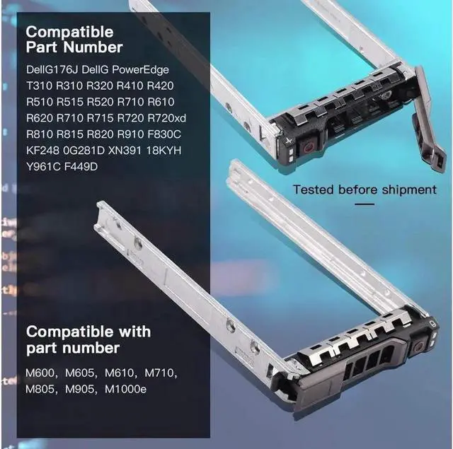 Alt view image 5 of 6 - Aomoproing 2.5 SAS SATA Hard Drive Tray Caddy 4Pack Compatible with For G176J PowerEdge R610 T610 R620 R710 T710 R720 R815 R820