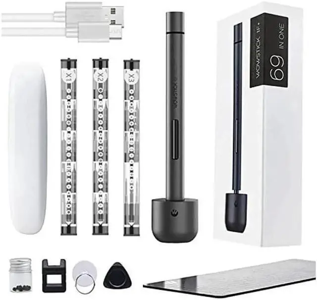 Main image of Aomoproing Wowstick 1F+ 69 In 1 Mini Electric Screwdriver, Precision Screwdriver Set with 56 Magnetic Precision Bits & LED Light, Rechargeable Automatic Screwdriver for Toys, Mobile Phones, Computers