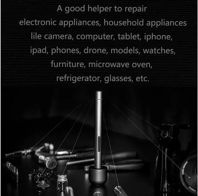 Alt view image 7 of 7 - Aomoproing Mini Electric Screwdriver, 3 LED Lights, Rechargeable Screwdriver Powered Cordless Electric Screwdriver Set with 56 Screw Bits, USB Charging Cable and Magnetizer