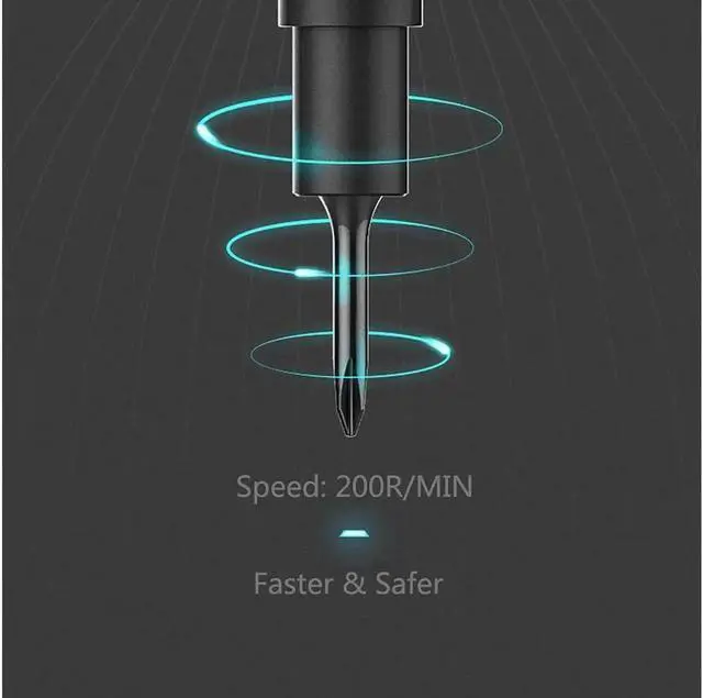 Alt view image 5 of 7 - Aomoproing Mini Electric Screwdriver, 3 LED Lights, Rechargeable Screwdriver Powered Cordless Electric Screwdriver Set with 56 Screw Bits, USB Charging Cable and Magnetizer