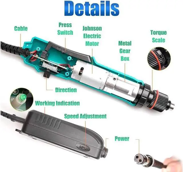 Alt view image 3 of 7 - Aomoproing UPT-32015D Variable-frequency Electric Screwdriver(0.4-1.5N.m) Electrician Electric Tools Power Toolkit