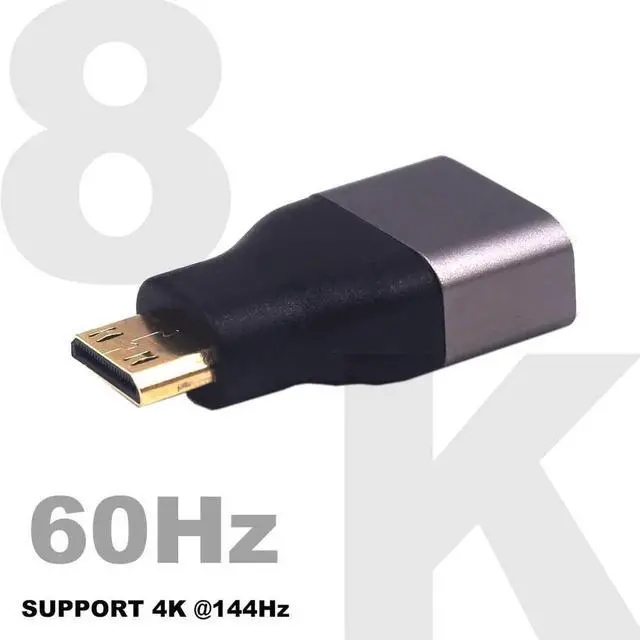 Alt view image 2 of 5 - AOMOPROING 2 Pack 8K@60Hz Mini HDMI 2.1 Male to HDMI 2.1 Female Adapter Extender Connector Converter Coupler for Camera, Laptop, Projector, HDTV, 3D 48Gbps Bidirectional, Support 4K@120Hz, Dynamic HDR