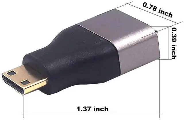 Alt view image 5 of 5 - AOMOPROING 2 Pack 8K@60Hz Mini HDMI 2.1 Male to HDMI 2.1 Female Adapter Extender Connector Converter Coupler for Camera, Laptop, Projector, HDTV, 3D 48Gbps Bidirectional, Support 4K@120Hz, Dynamic HDR