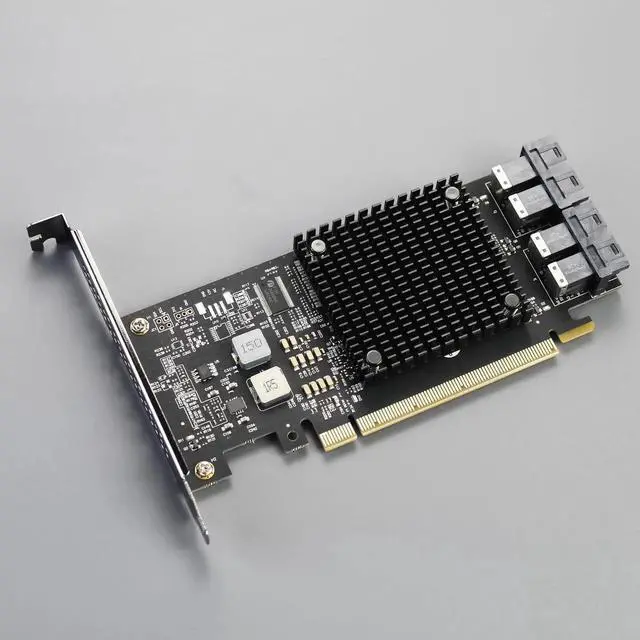 Alt view image 7 of 7 - Aomoproing ST583 4-Port SFF-8643 to PCIE 3.0 X16 Adapter Card with PEX8747 Controller for High-Density U.2/U.3/M.2 NVMe RAID Storage Solution