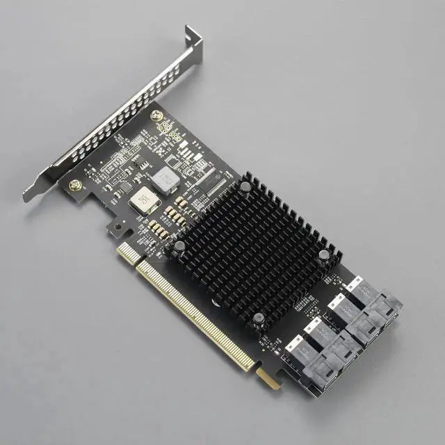 Alt view image 4 of 7 - Aomoproing ST583 4-Port SFF-8643 to PCIE 3.0 X16 Adapter Card with PEX8747 Controller for High-Density U.2/U.3/M.2 NVMe RAID Storage Solution
