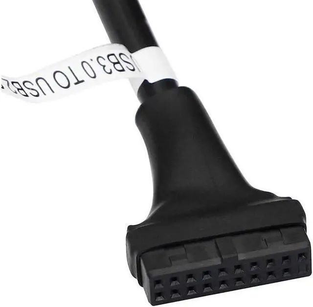 Alt view image 7 of 7 - Aomoproing USB 3.0 Header to USB 2.0, USB 3.0 19 Pin Female to USB 2.0 9 Pin Connectors Motherboard Cable for Data Transmission 2-Pack (19Pin Female)