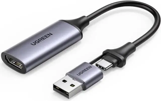 Main image of AOMOPROING UGREEN Video Capture Card 4K HDMI to USB-A/USB-C HDMI Capture Card Full HD 1080P USB 2.0 Capture Video and Audio Recording for Gaming, Streaming, Teaching, Video Conference