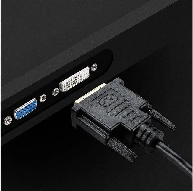 Alt view image 6 of 6 - AOMOPROING 2-Pack HDMI to DVI Cable Bi-Directional HDMI Female to DVI-D(24+1) Male Adapter 1080P DVI to HDMI Conveter 3D 0.15M Black
