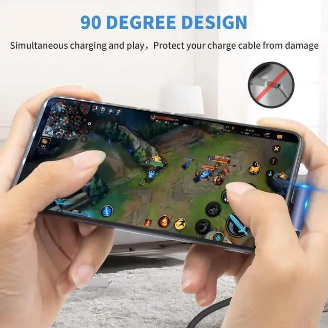 Alt view image 3 of 6 - Aomoproing USB C Right Angle Adapter 240W, Right Angle 90 Degree USB C Male to Female Extender Support 40Gbps Data Transfer, 8K Video with LED Light for ipad, MacBook, Tablet, Phone, 2pcs