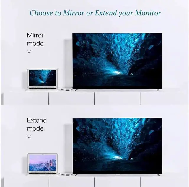 Alt view image 4 of 6 - AOMOPROING HDMI to DisplayPort Cable - 6ft DP Laptop Desktop PC 4k Connector Display Port Extended Mirror Monitor TV Projector Video Adapter for Chromebook Asus Lenovo HP Dell Computers