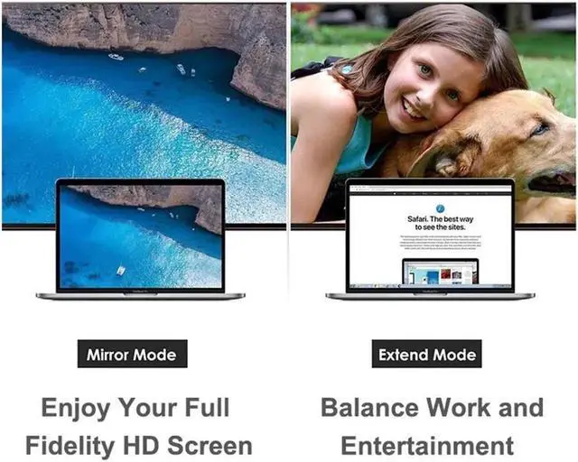 Alt view image 2 of 7 - AOMOPROING Mini DisplayPort to HDMI, 4K Mini DP(Thunderbolt) to HDMI Converter Gold-Plated Cord Compatible for MacBook Pro, MacBook Air, Mac Mini, Microsoft Surface Pro 3/4, etc