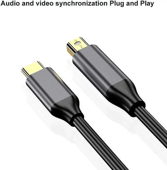 Alt view image 2 of 4 - AOMOPROING COFIER type-c to Mini DisplayPort DP Cable 4K@60Hz 6ft Unidirectional transmission Compatible with MacBook Pro MacBook Air More USB C Device