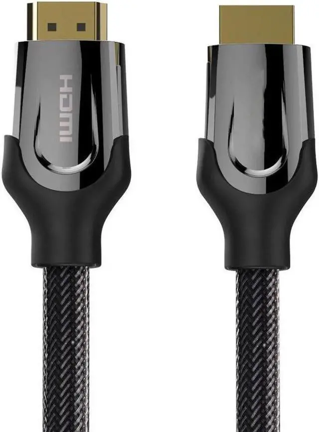 Main image of AOMOPROING HDMI 2.0 Cable, High Speed HDMI 2.0 4K Ultra HD Silver Cable Supports Ethernet, Xbox Play Station, PS3, PS4, PC, TV (10m/32 ft., Black) 6.5 ft.