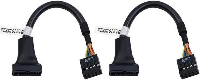 Main image of Aomoproing USB 3.0 Header to USB 2.0,USB 3.0 to USB 2.0 Motherboard Adapter Cable,19 Pin USB3.0 Male to 9 Pin USB2.0 Female Motherboard Cable Adapter Converter 6 inch/15cm (2-Pack)