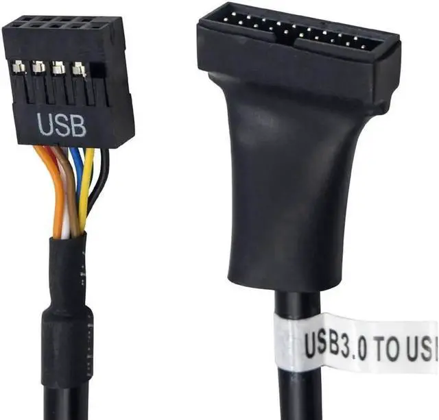 Alt view image 5 of 5 - Aomoproing USB 3.0 Header to USB 2.0,USB 3.0 to USB 2.0 Motherboard Adapter Cable,19 Pin USB3.0 Male to 9 Pin USB2.0 Female Motherboard Cable Adapter Converter 6 inch/15cm (2-Pack)