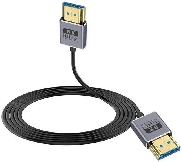 Main image of AOMOPROING Ultra Thin 8K Short HDMI Cable 4FT, Ultra Thin/coaxial Short HDMI Male to Male Cable 48Gbps, HDMI 2.1 Cable OD2.5mm, Support 8K@60Hz, 4K@240Hz, eARC, for Camera, Monitor, HDTV 4 ft.