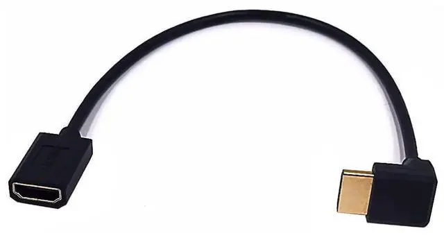 Main image of AOMOPROING 1ft 8K HDMI 2.1 Extension Cable, 90 Degree Up Angle HDMI Male to HDMI Female Adapter, OD 4mm Slim Ultra HD HDMI Cable, 8k@60Hz