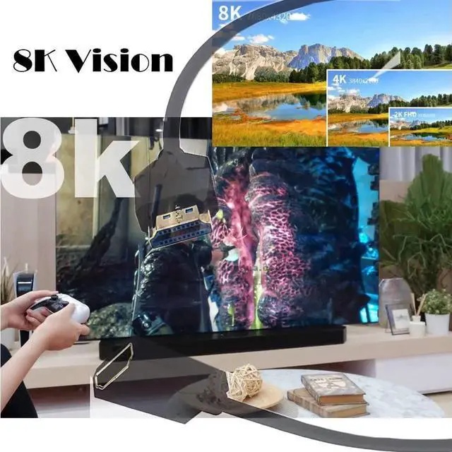 Alt view image 3 of 5 - AOMOPROING 1ft 8K HDMI 2.1 Extension Cable, 90 Degree Up Angle HDMI Male to HDMI Female Adapter, OD 4mm Slim Ultra HD HDMI Cable, 8k@60Hz