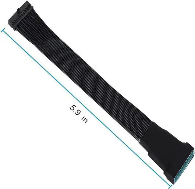 Alt view image 5 of 5 - Aomoproing USB 3.0 Header Extension Cable, Low Profile USB 3.0 Internal 19/20 Pin Header Extender | USB 3 Motherboard Adapter | 5.9 inch