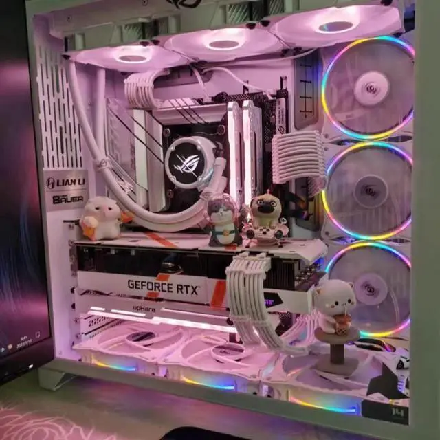 Alt view image 5 of 5 - PSU Cable Extension Kit 30CM Length with Combs,1x24Pin/2x8Pin(4+4) EPS/3x8Pin(6P+2P) PCI-E/PC Sleeved for ATX Power Supply,White, All-White